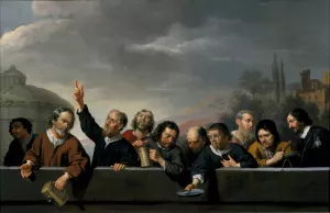 Portraits of the Inhabitants at St Jobsgasthuis in Utrecht by Jan Van Bijlert Oil Painting