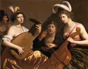 The Concert by Jan Van Bijlert Oil Painting