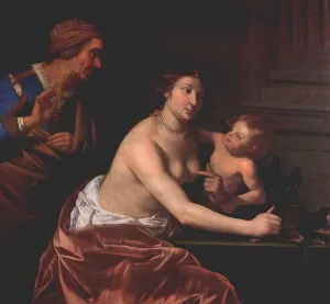 Venus and Amor and an Old Woman by Jan Van Bijlert - Oil Painting Reproduction
