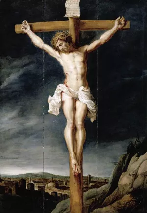 Christ on the Cross by Jan Van Boeckhorst - Oil Painting Reproduction