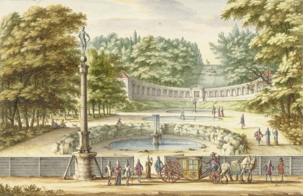 Main Product Photo of Amfitheater te Kleef, naar het Zuiden gezien  Painting by Jan Van Call The Elder