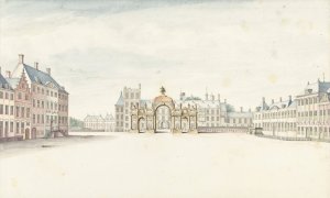 Ereboog voor koning Willem III aan Den Haag, 1691 by Jan Van Call The Elder Oil Painting