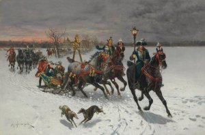 Leaving the Castle by Jan Van Chelminski Oil Painting