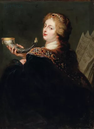 The Delphic Sibyl by Jan Van Den Hoecke Oil Painting