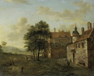 A Country Home by Jan Van Der Heyden Oil Painting
