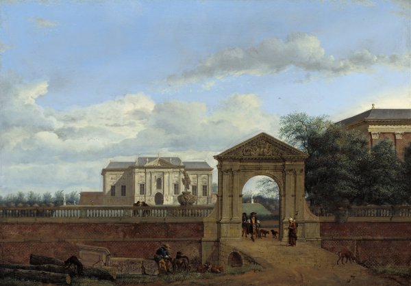 An Architectural Fantasy  by Jan Van Der Heyden - Hand-Painted Oil Painting Reproduction