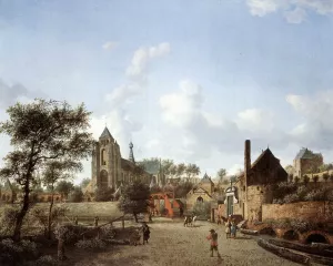 Approach to the Town of Veere painting by Jan Van Der Heyden