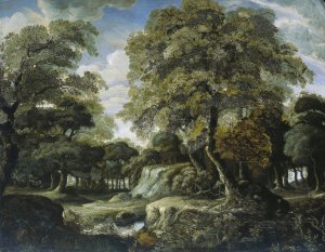 View in the Woods by Jan Van Der Heyden Oil Painting