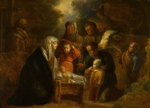 The Adoration of the Shepherds by Jan Van Der Venne Oil Painting