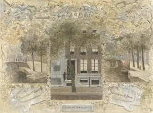 Huis op de Leliegracht, geflankeerd door de bruggen over de Prinsengracht en de Keizersgracht by Jan Van Essen Oil Painting