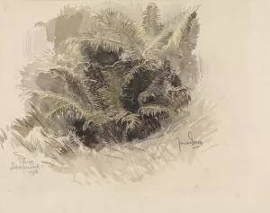 Koningsvaren in een tuin te Scherpenzeel by Jan Van Essen Oil Painting