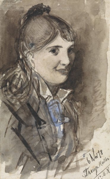 Main Product Photo of Portret van Treesje Muller  Painting by Jan Van Essen