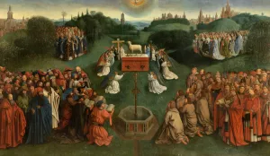 Adoration of the Lamb by Jan Van Eyck Oil Painting