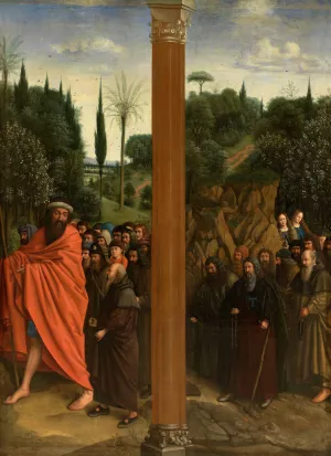 Holy Hermits and Holy Pilgrims by Jan Van Eyck Oil Painting