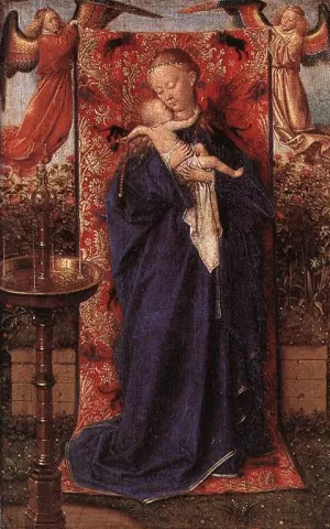 Madonna and Child at the Fountain painting by Jan Van Eyck