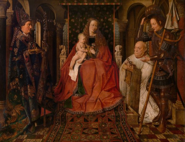Main Product Photo of Madonna Surrounded by Saint George, Saint Donatianus of Reims and the Donor Canon Van der Paele Painting by Jan Van Eyck