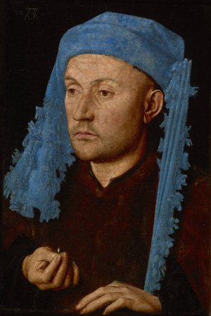 Man in a Blue Cap by Jan Van Eyck Oil Painting