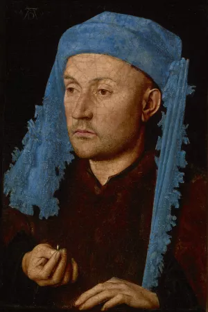 Man in a Blue Cap by Jan Van Eyck Oil Painting