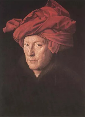 Man in a Turban by Jan Van Eyck - Oil Painting Reproduction