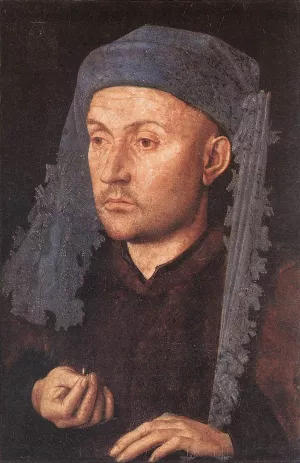 Portrait of a Goldsmith Man with Ring by Jan Van Eyck Oil Painting