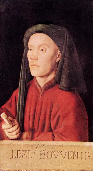 Portrait of a Young Man Tymotheos painting by Jan Van Eyck