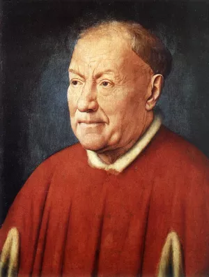 Portrait of Cardinal Niccolo Albergati by Jan Van Eyck - Oil Painting Reproduction