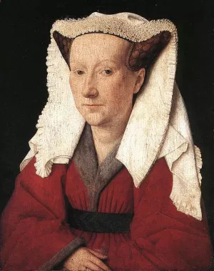Portrait of Margareta van Eyck by Jan Van Eyck - Oil Painting Reproduction