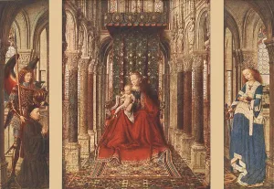 Small Triptych by Jan Van Eyck - Oil Painting Reproduction
