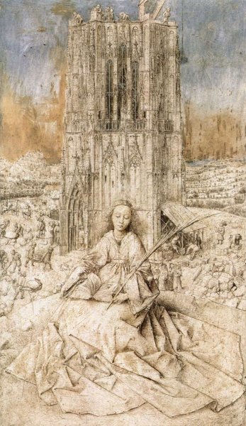 Main Product Photo of St Barbara Painting by Jan Van Eyck