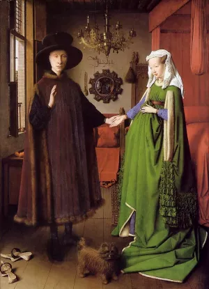 The Betrothal of the Arnolfini painting by Jan Van Eyck
