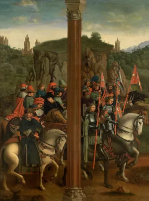 The Knights of Christ and The Just Judges by Jan Van Eyck Oil Painting