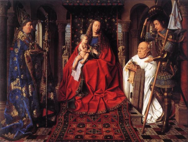 Main Product Photo of The Madonna with Canon van der Paele Painting by Jan Van Eyck