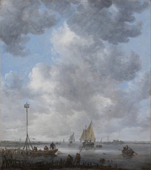 A Calm by Jan Van Goyen Oil Painting