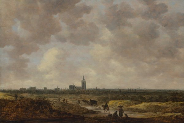 A View of The Hague from the Northwest  by Jan Van Goyen - Hand-Painted Oil Painting Reproduction