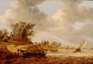 A Windy Day Oil painting by Jan Van Goyen