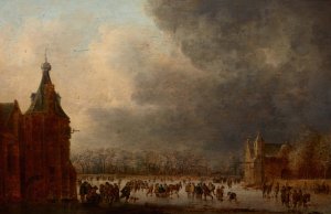 At the Rink by Jan Van Goyen Oil Painting