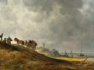 Beach Picture by Jan Van Goyen Oil Painting