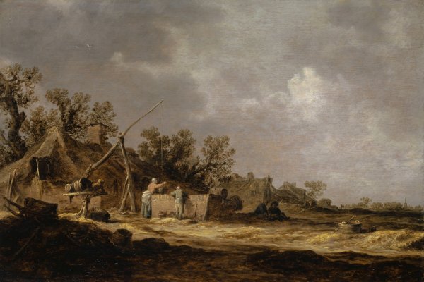 Farms  by Jan Van Goyen - Hand-Painted Oil Painting Reproduction