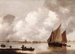 Haarlemer Meer by Jan Van Goyen Oil Painting