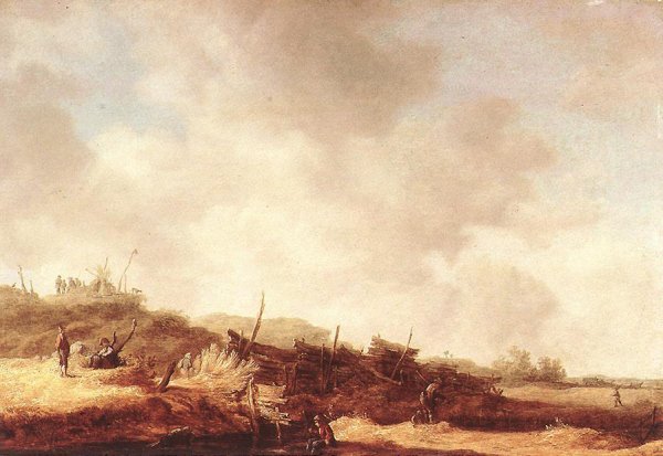 Landscape with Dunes by Jan Van Goyen - Hand-Painted Oil Painting Reproduction
