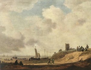 Seashore at Scheveningen Oil painting by Jan Van Goyen