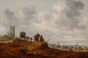 The Old Church at Egmond aan Zee by Jan Van Goyen Oil Painting