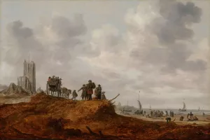 The Old Church at Egmond aan Zee Oil painting by Jan Van Goyen