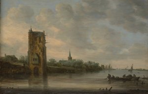 The Pelkus Gate near Utrecht by Jan Van Goyen Oil Painting