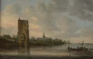The Pelkus Gate near Utrecht Oil painting by Jan Van Goyen