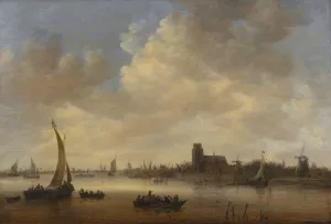 View from Dordrecht Oil painting by Jan Van Goyen