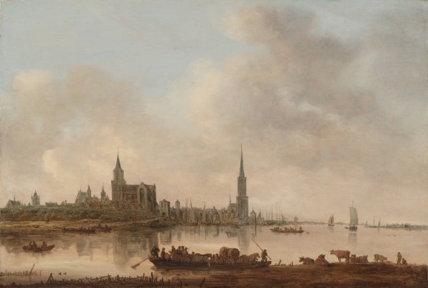 View of Emmerich  by Jan Van Goyen - Hand-Painted Oil Painting Reproduction