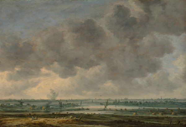 View of Haarlem and the Haarlemmer Meer  by Jan Van Goyen - Hand-Painted Oil Painting Reproduction