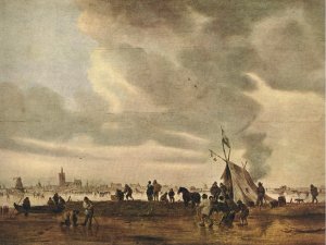 View of The Hague in Winter Oil painting by Jan Van Goyen