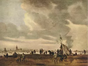 View of The Hague in Winter Oil painting by Jan Van Goyen